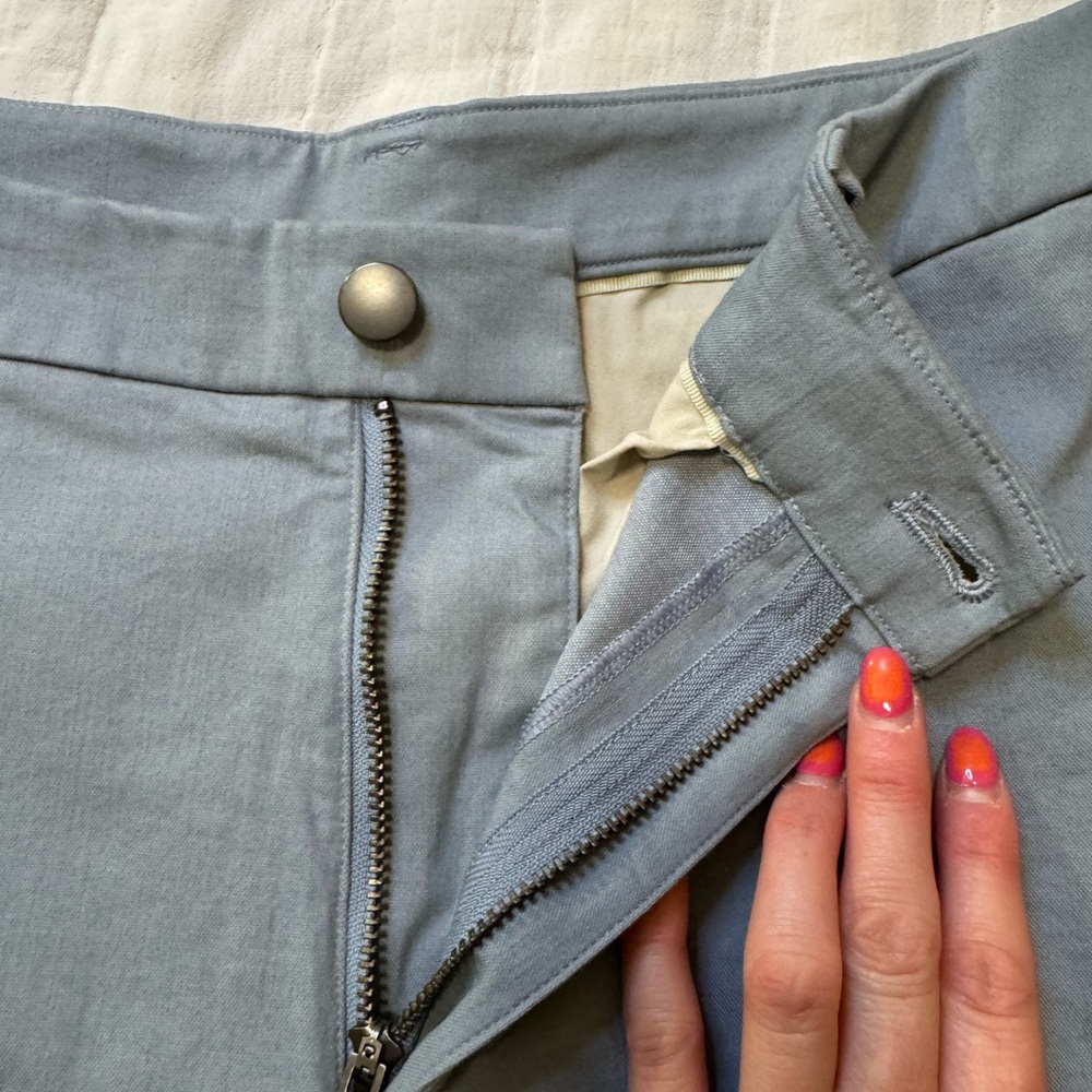 Lululemon Commission Short Qwick Oxford 11” Relaxed Fit Light Gray/Blue M7AKAS - Picture 11 of 15
